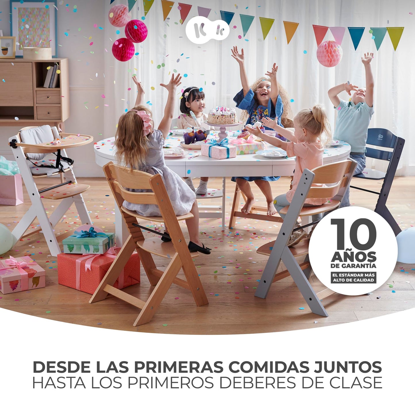 Trona Bebé Madera – Evolutiva, Ergonómica, Bandeja