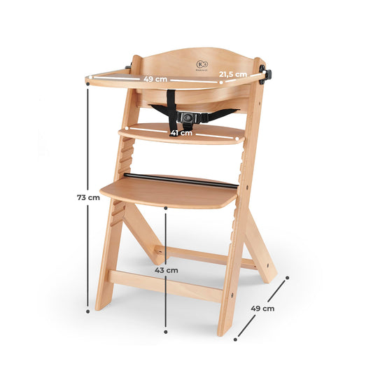 Trona Bebé Madera – Evolutiva, Ergonómica, Bandeja